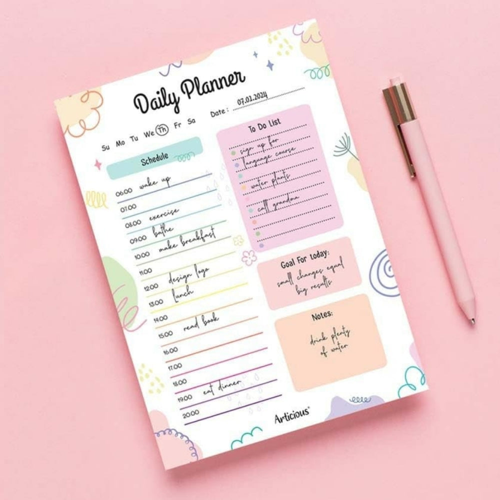 Daily Planner B5 Size Notebook – 60 Sheets, Unique Design (Pack of 1 ...
