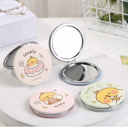 Folding Pocket Size  Round Makeup Mirror - Mini Pocket Cosmetic Mirror (Pack of 1)