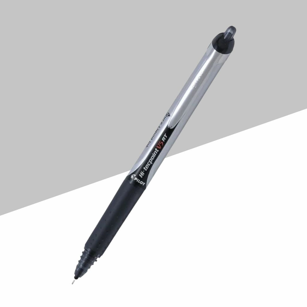 Pilot Hi-Tecpoint V5 RT Roller Ball Pen - Black (Pack of 1)