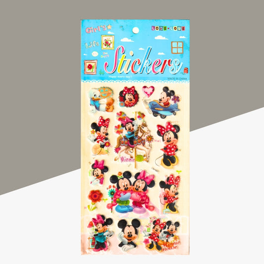 3D Mikkey Mouse Cartoon Sticker for Kids - Fun & Colorful Designs (Pack of 1)