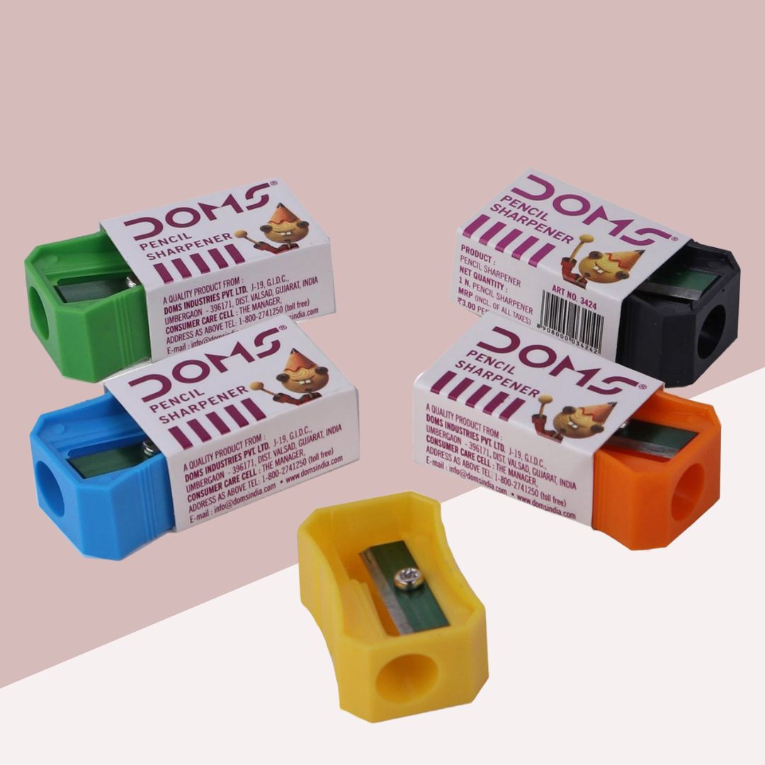 Doms Pencil Sharpeners - Small: Assorted for Precision Sharpening ( Set Of 5 ) - Topperskit LLP