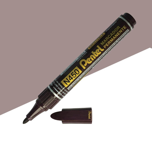 Pentel N450 Permanent Marker – Medium Bullet Tip, Brown (Pack of 1)