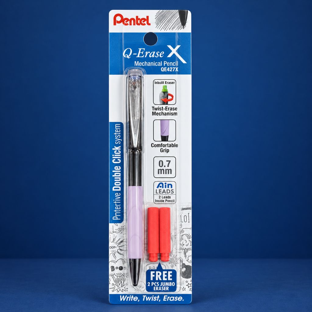 Pentel Q-Erase X Mechanical Pencil 0.7 mm Black