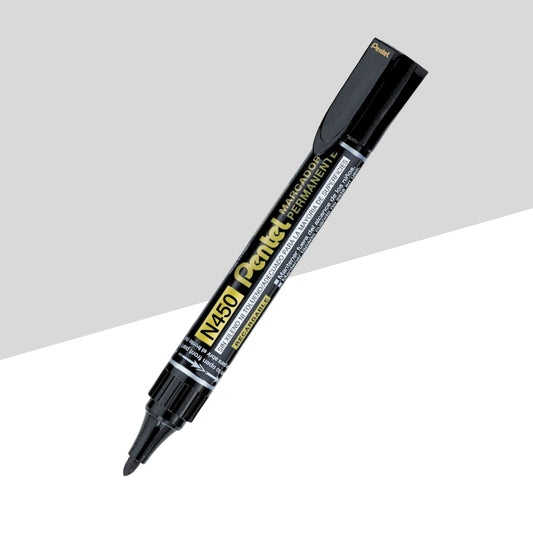 Pentel N450 Permanent Marker – Black Ink (Pack of 1)