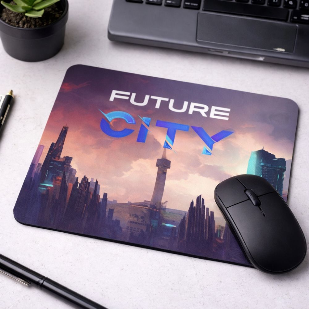 Future City Design Mouse Pad – Foldable & Anti-Slip (Pack 0f 1)