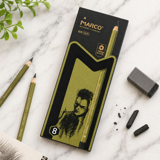 Marco SketchPro  Charcoal Pencils  – Soft (Pack of 8)