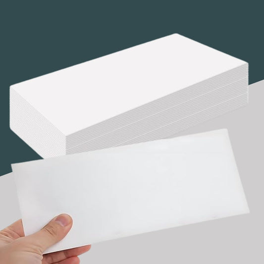 (5 Pcs.) White Paper Envelope - 9x4 Inches