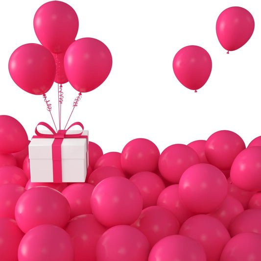 Party Balloons - Dark Pink, Made from Natural Rubber Latex (Pack of 50)