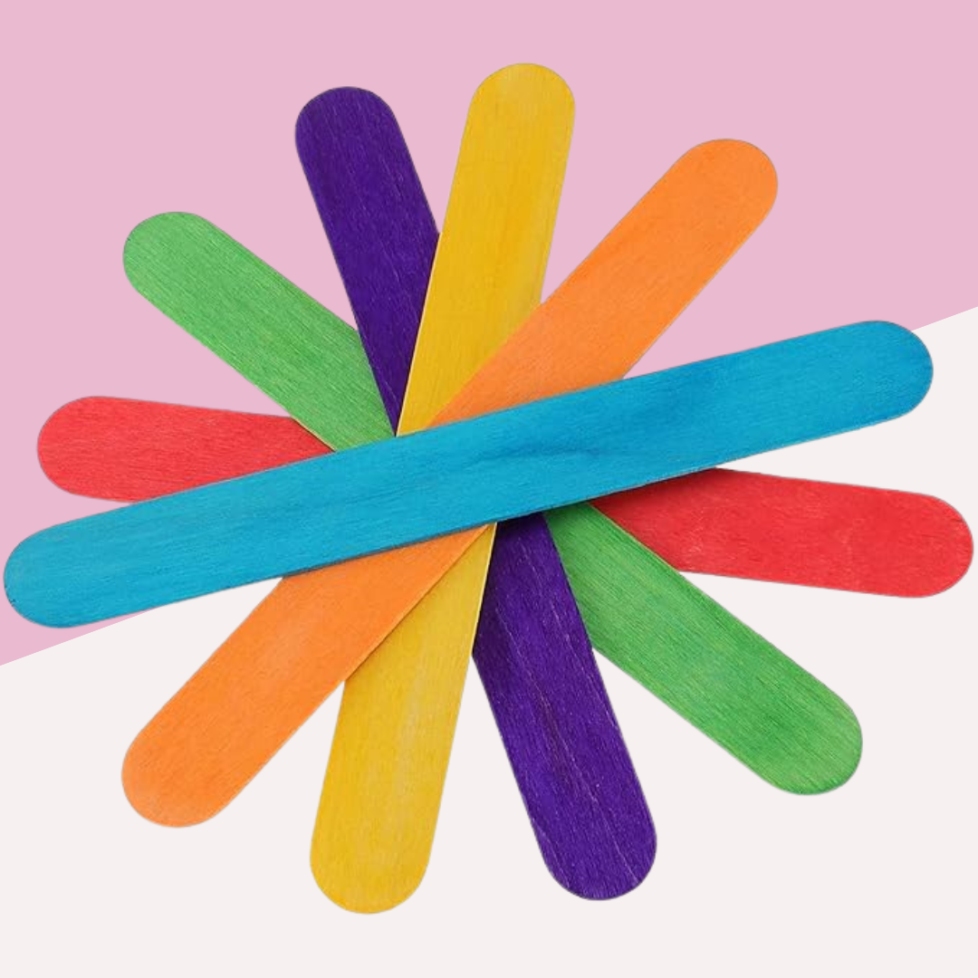 Colorful Ice Cream Sticks - 60 Pieces (Pack of 1)