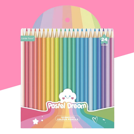 Vibrant Pastel Pencil Colors  Calidad Superior  - For Artistic Delight (Pack of 24)