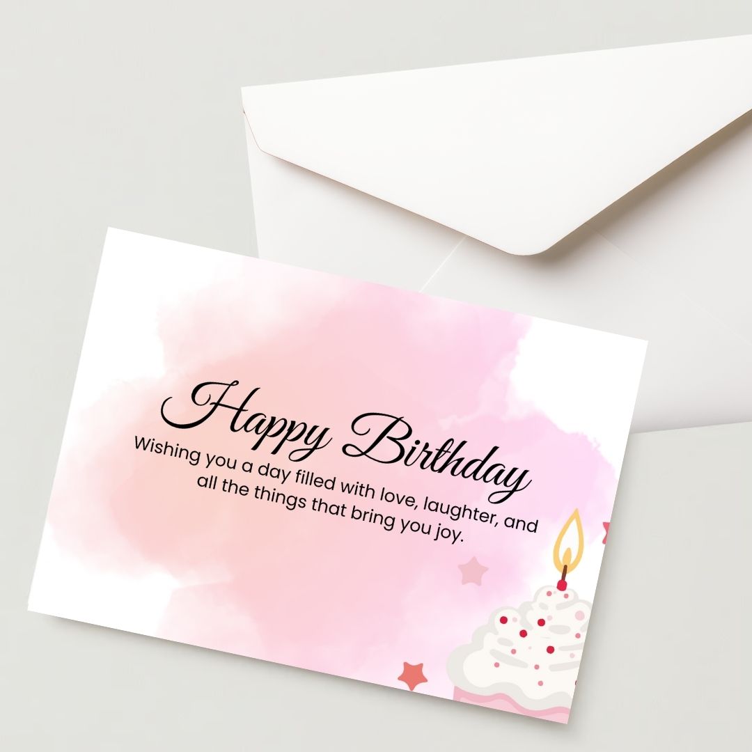 Premium Birthday Card with Envelope 300 GSM Cold-Pressed Paper (Pack of 1)