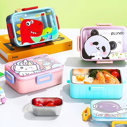 Premium SUS 304 Stainless Steel Lunch Box – Leakproof & Durable (Pack of 1)