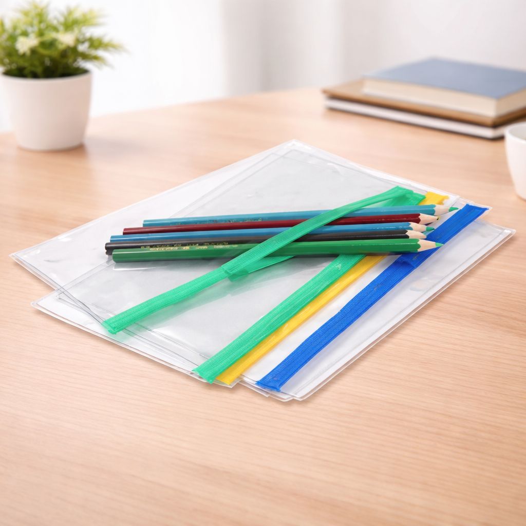 Versatile Transparent Pencil Pouch ( Pack of 1 )