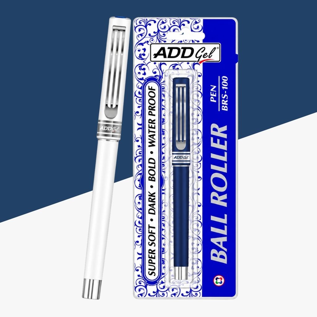 Add Gel BRS-100 Ball Roller Pen Blue - Front View