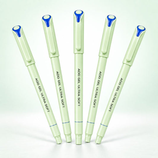 ADD Gel Ultra Soft Ballpoint Pen Blue - Pack of 5