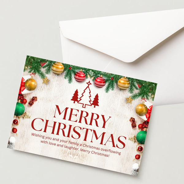 (4 Pcs.) Christmas Greeting Card with Envelope
