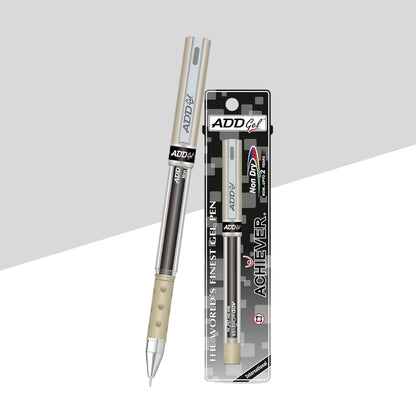 ADD GEL Achiever Non-Dry Gel Pen- Black (Pack of 1)