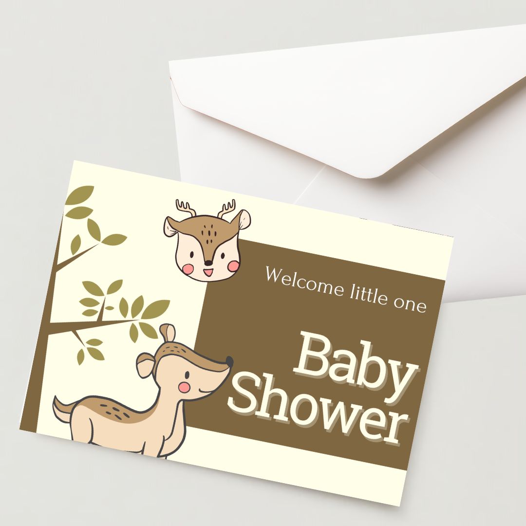 Premium Baby Shower Greeting Card - 300 GSM Cold Pressed Paper With 1 Envelope