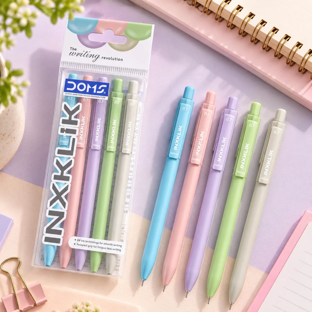Doms Inxklik 0.7 mm Ball Pens in assorted colours