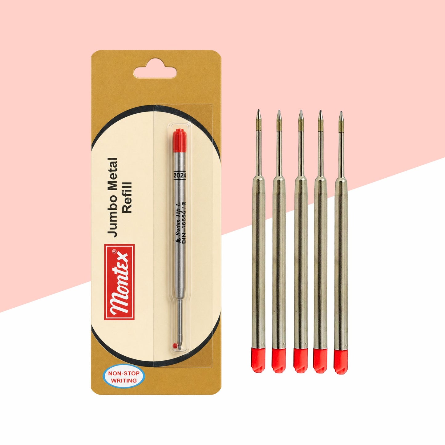 ( 5 pcs.) Montex Jumbo Metal Ball Refill – Red