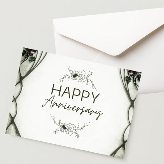 Premium Anniversary  Greeting Card with Envelope 300 GSM Cold-Pressed Paper (Pack of 1)