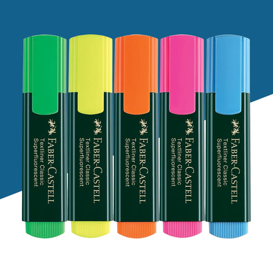 Faber-Castell Textliner Refillable Highlighters - Assorted ( Pack Of 5 )