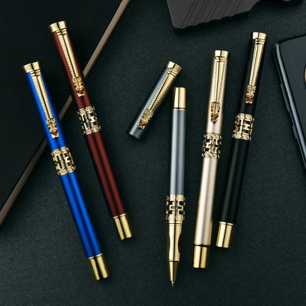 Luxury Body Roller Ball Pen - Customizable Corporate Gift Pen - Blue (Pack of 1)