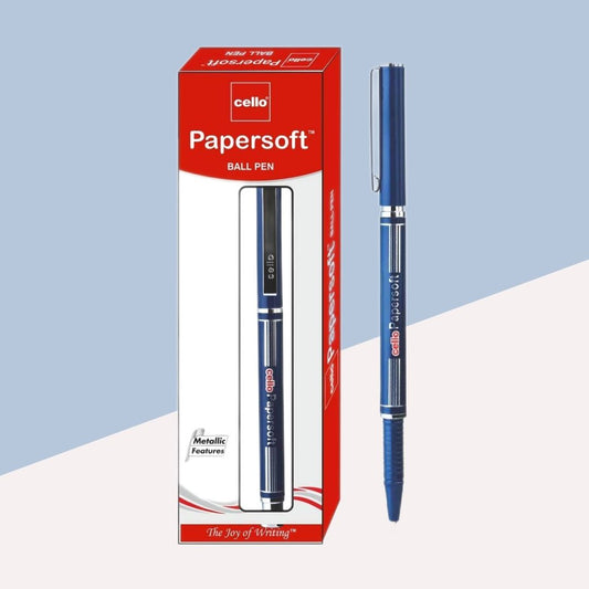 Cello Paper Soft Ball Pen – Blue : Elegance And Precision In Writing ( Pack of 1 ) - Topperskit LLP