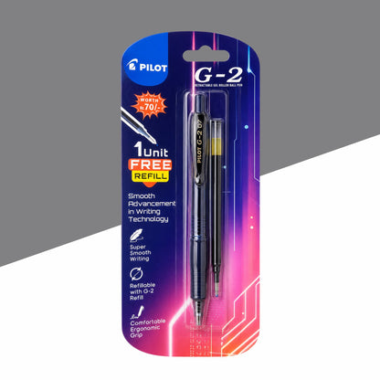 Pilot G-2  Retractable Roller Gel Pen- Black (Pack of 1)