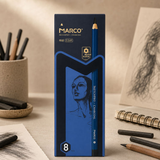 Marco SketchPro  Charcoal Pencils  – Super Soft (Pack of 8)