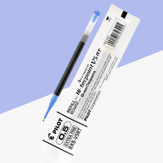 Pilot Hi-Tecpoint V5RT 0.5mm Roller Ball Pen Refill – Blue Ink (Pack of 1)