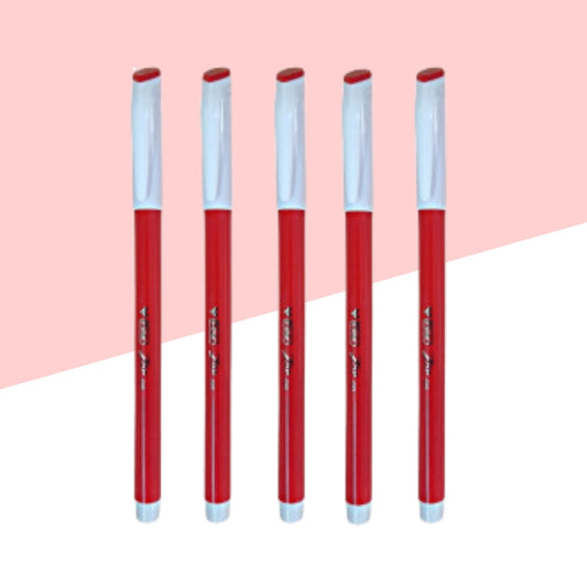 Flair Zap Gel Pen – Red Ink, Smooth Writing Gel Pen  (Pack of 5)
