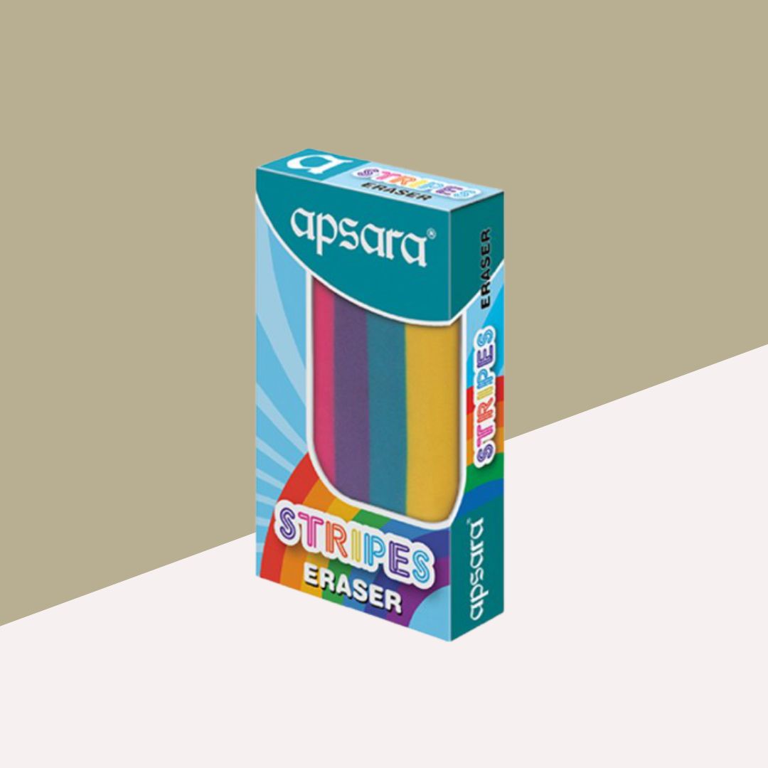 Apsara Stripes Eraser - Multicolour ( Pack Of 1 ) - Topperskit LLP