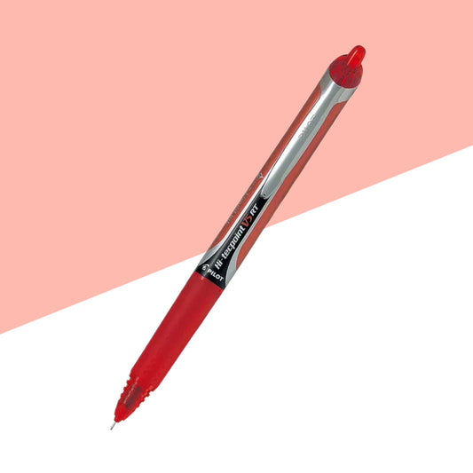 Pilot Hi-Tecpoint V5 RT Roller Ball Pen Red-0.5mm Extra Fine Tip (Pack of 1)