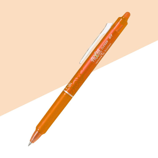 Pilot Frixion Clicker Erasable Roller Ball Pen –Apricot Orange ( Pack of 1 )