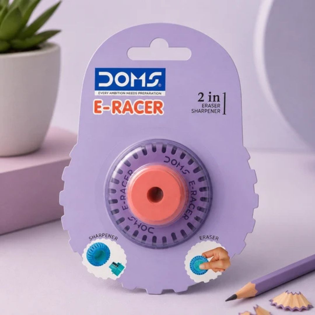 Doms E-racer 2-in-1 Eraser & Sharpener Assorted - Image 1