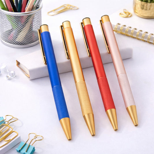 Luxury Metal Ball Pen Customizable Corporate Gift Pen -Blue Ink (Pack of 1)