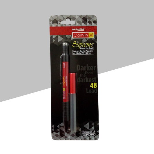 Camlin Supreme 2.0 mm Pencil – Super Dark Lead for Bold Writing (Pack of 1)