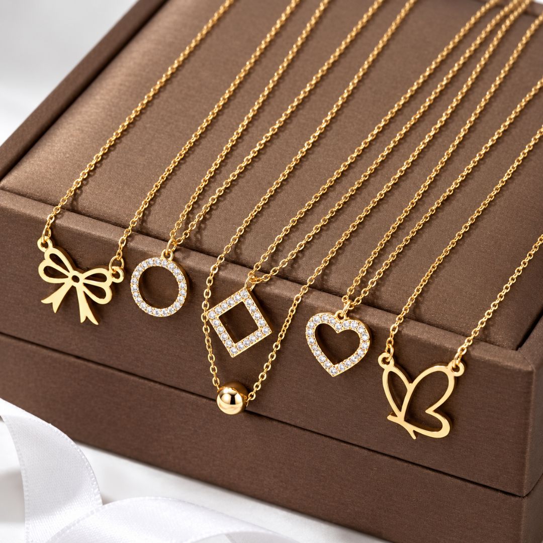 TOPPERSKIT Elegant Golden Pendant Necklace Design 1