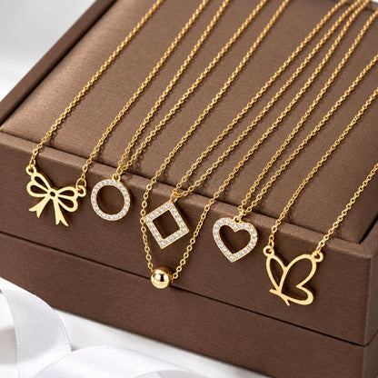 TOPPERSKIT Elegant Golden Pendant Necklace Design 1