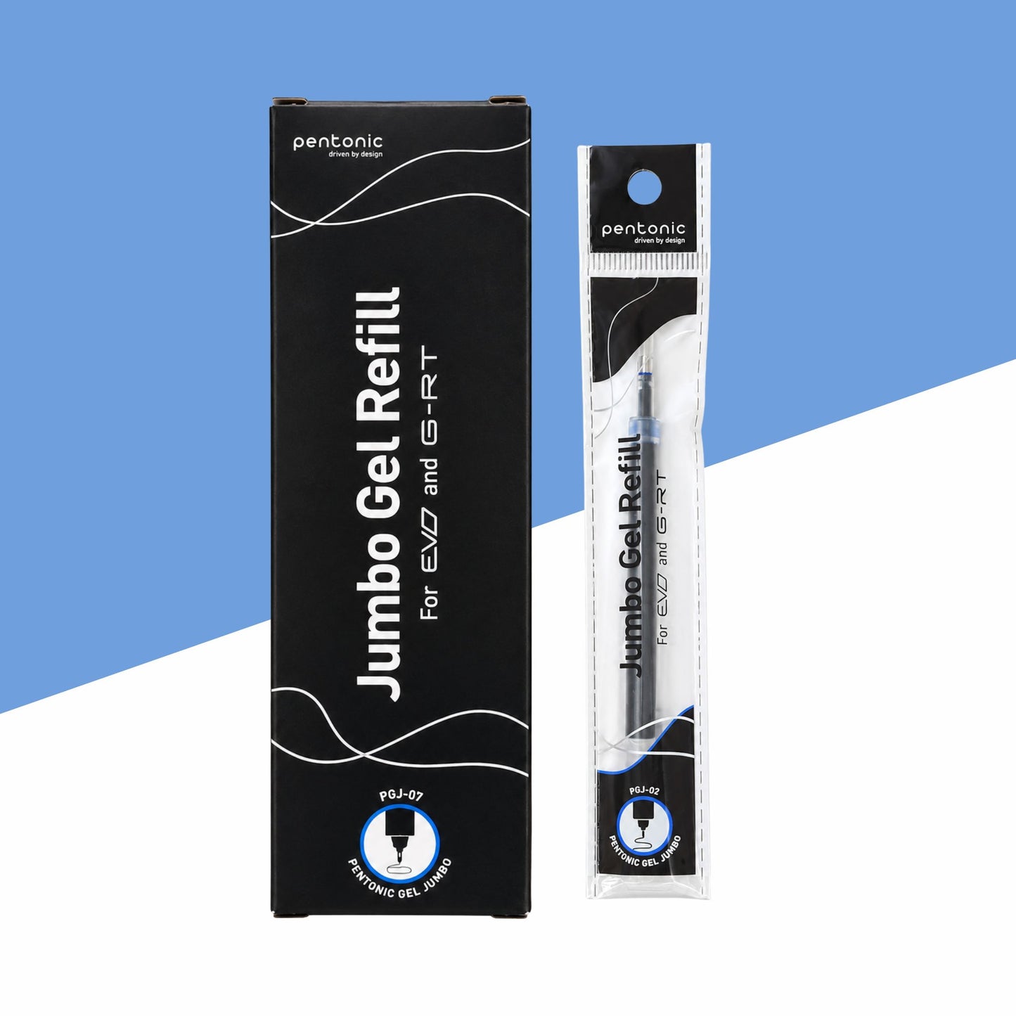 ( 10 pcs.) Pentonic Jumbo Gel Refill - Blue For EVD And G-RT Pen