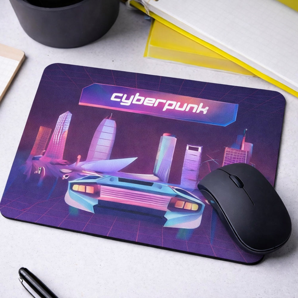 Cyberpunk Design Mouse Pad – Foldable & Anti-Slip (Pack 0f 1)