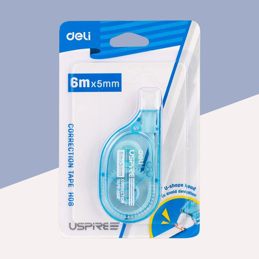 Deli Uspire Correction Tape : Precision Correction ( Pack of 1 ) - Topperskit LLP