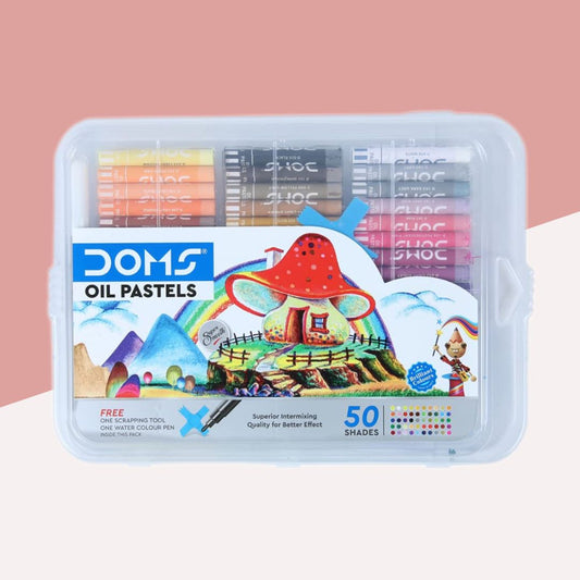 Doms Oil Pastels - Multicolour : Unleash Creativity with Non-Toxic Brilliance, Empowering Artistic Expression for All ( Pack of 50 )