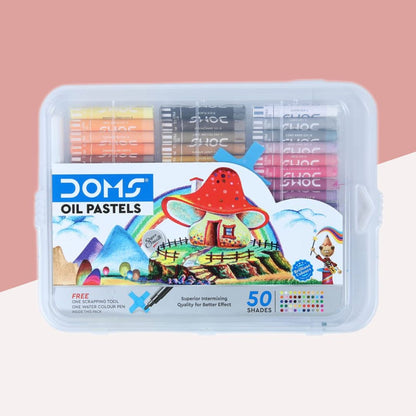 Doms Oil Pastels - Multicolour : Unleash Creativity with Non-Toxic Brilliance, Empowering Artistic Expression for All ( Pack of 50 ) - Topperskit LLP