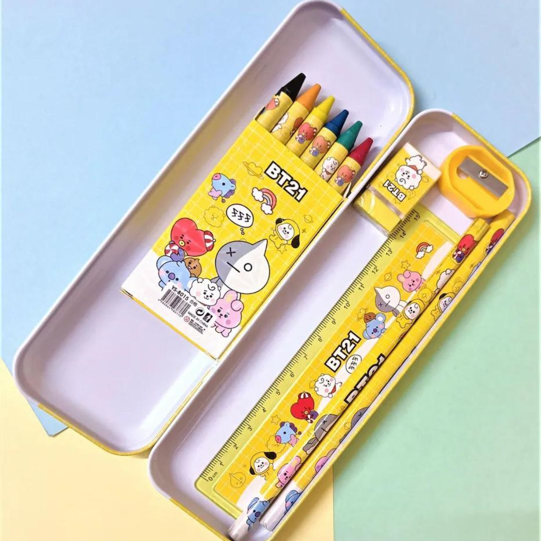 BTS BT21 Stationery Combo Set: Complete Your School Supplies with Style - Topperskit LLP