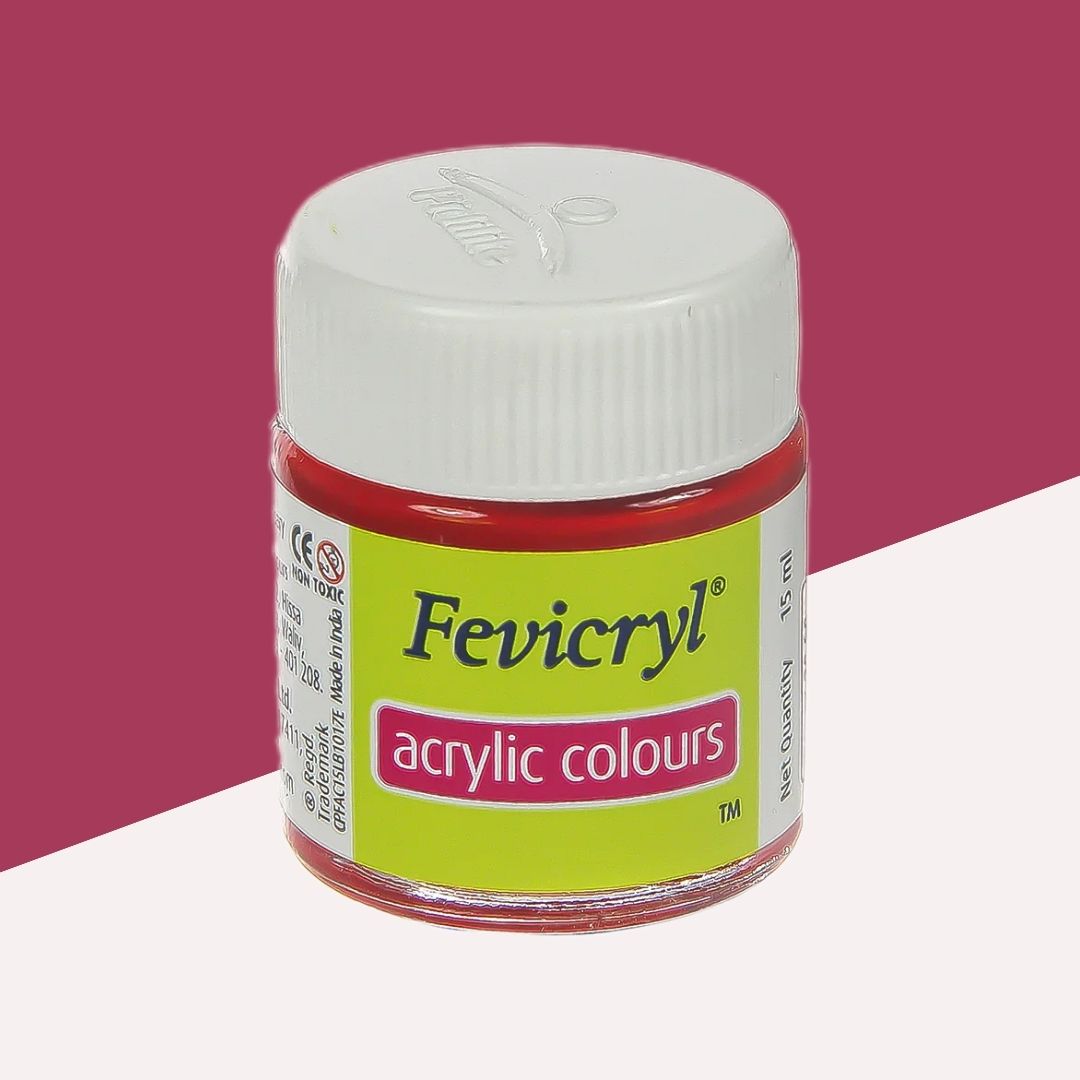 Fevicryl Acrylic Colour – Crimson : Elevate Your Artistic Expressions with Vibrant Hues ( Pack of 1 ) - Topperskit LLP