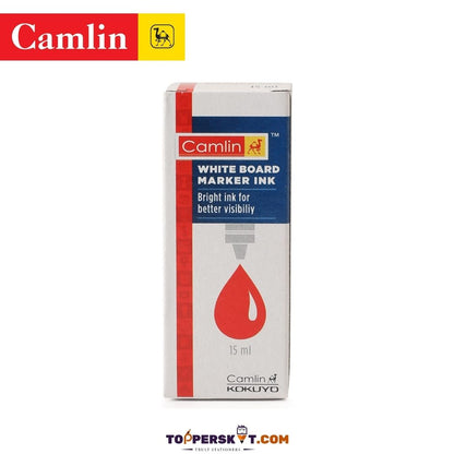 Camlin Whiteboard Marker Ink - 15ml, Red: Easy Refill, Clear Visibility, Effortless Erasability ( Pack Of 1 ) - Topperskit LLP