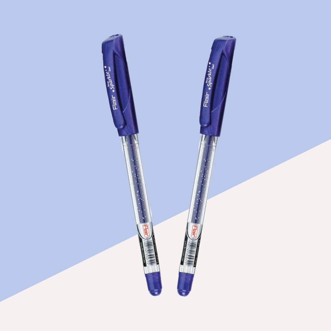 Flair Glitter Xtra Sparkle Gel Pen - Purple : Elevate Your Creations with Vibrant Glamour and Sophistication ( Set of 2 ) - Topperskit LLP