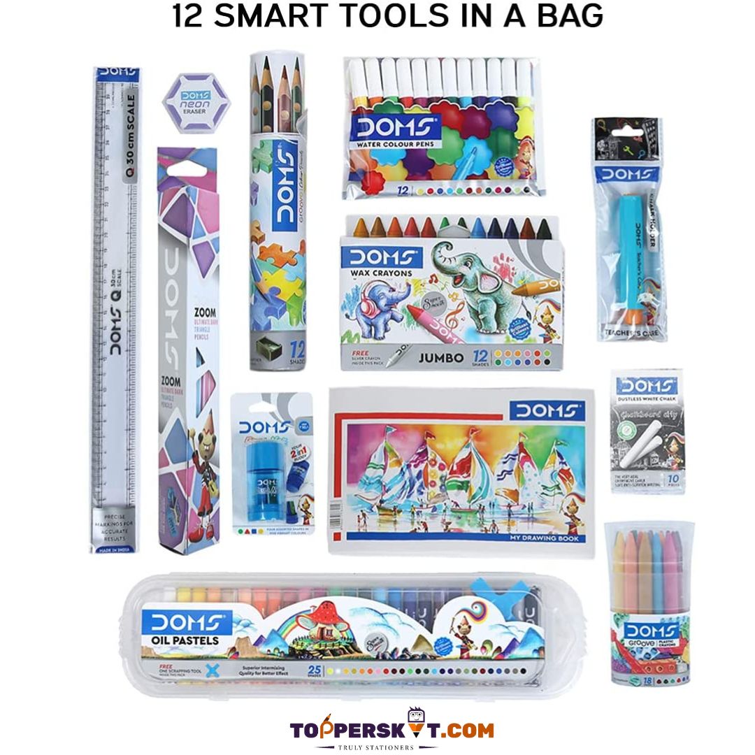 Doms Smart Kit: Your Complete School Companion for Creative Excellence ( Pack of 1 ) - Topperskit LLP